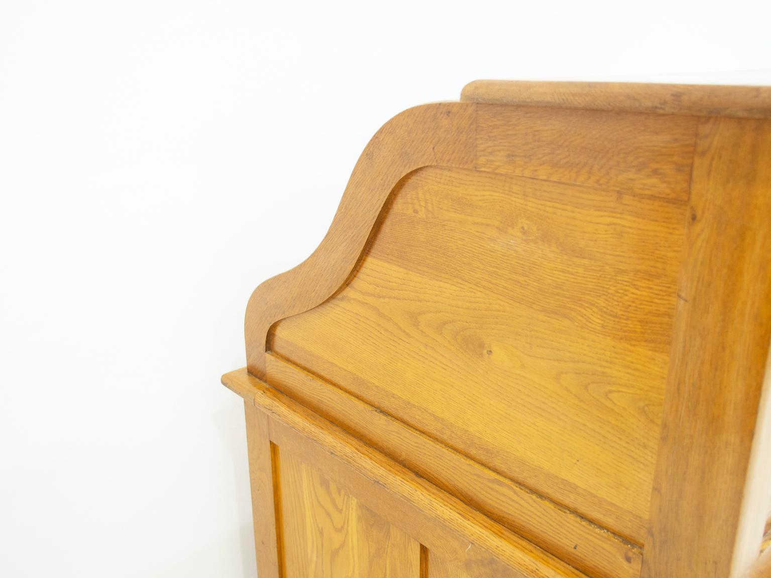 Oak Roll Top Secretary Desk 7