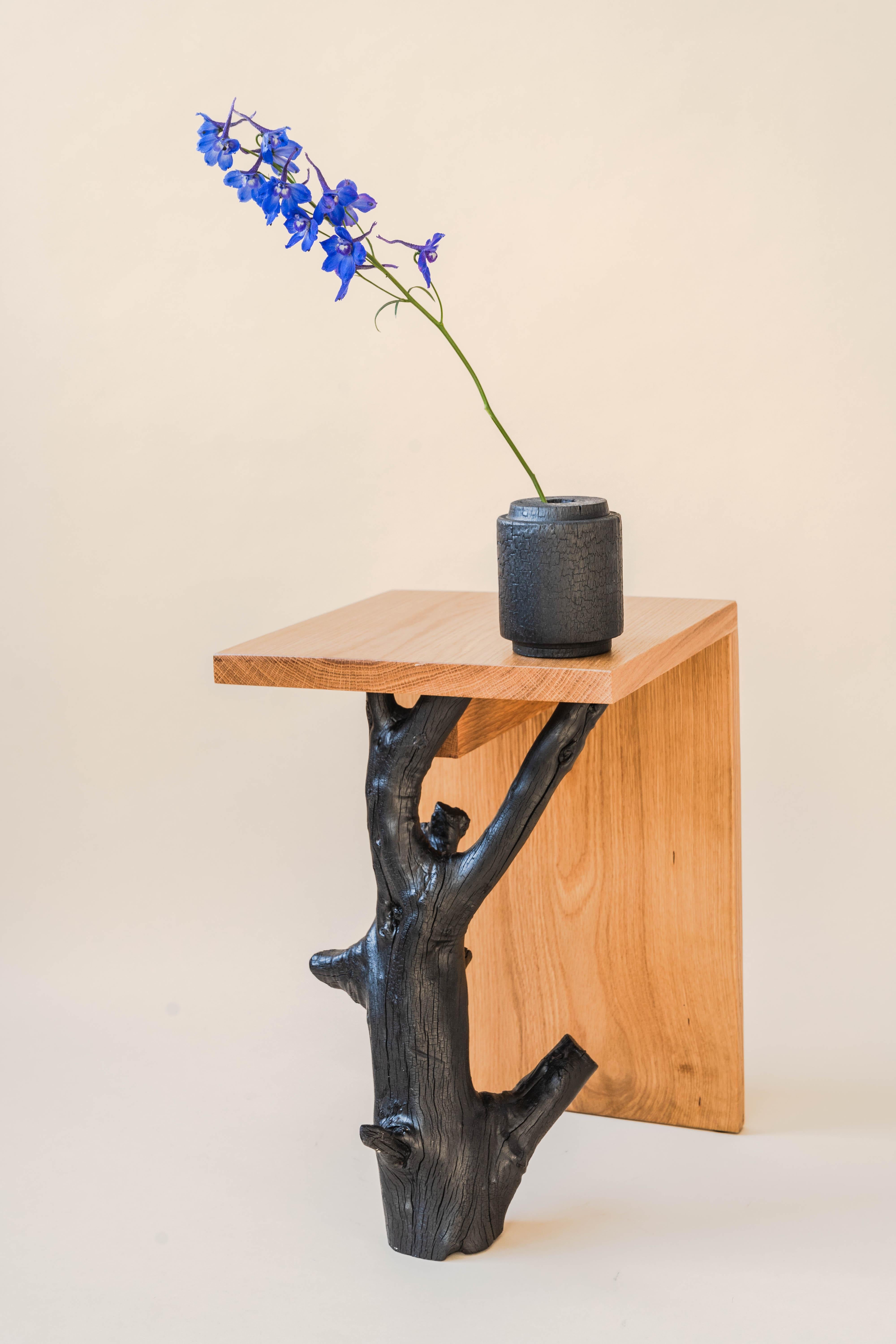Contemporary Oak Root Stool by Daniel Elkayam For Sale