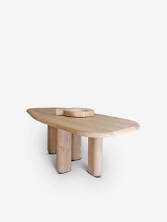 Oak Rough Dining Table by Samuel Accoceberry for Collection Particuliere
