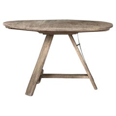 Oak Round Dutch Tilt Top Table