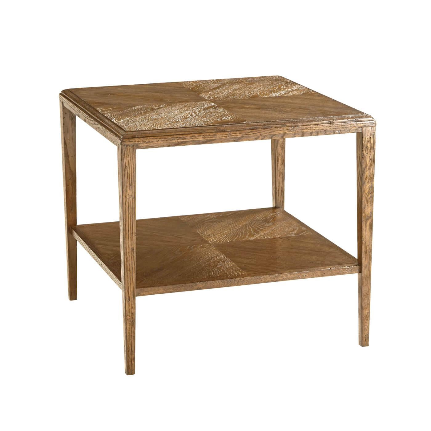 Oak Rustic End Table In New Condition For Sale In Westwood, NJ