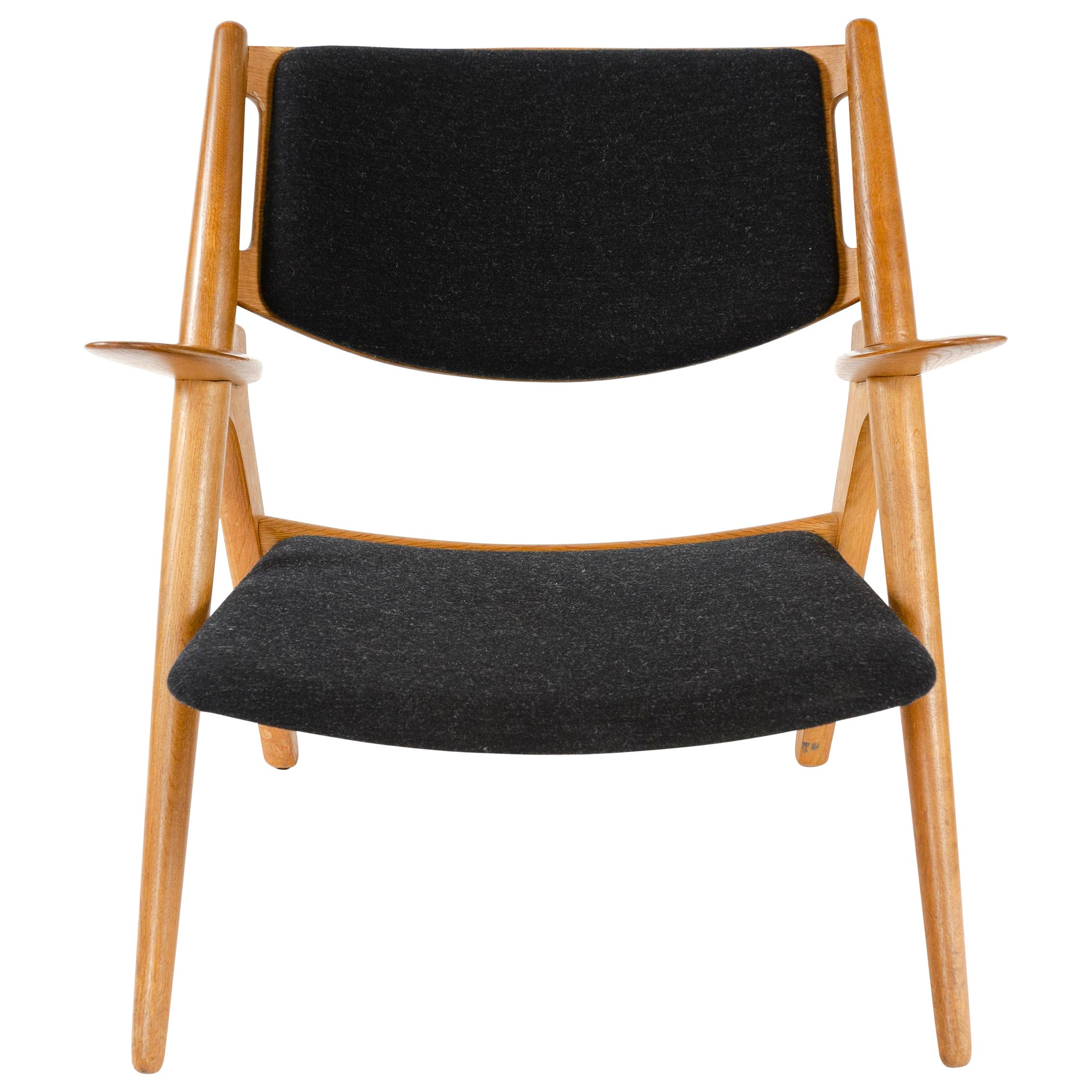 Oak Sawbuck Lounge Chair by Hans Wegner for Carl Hansen & Son