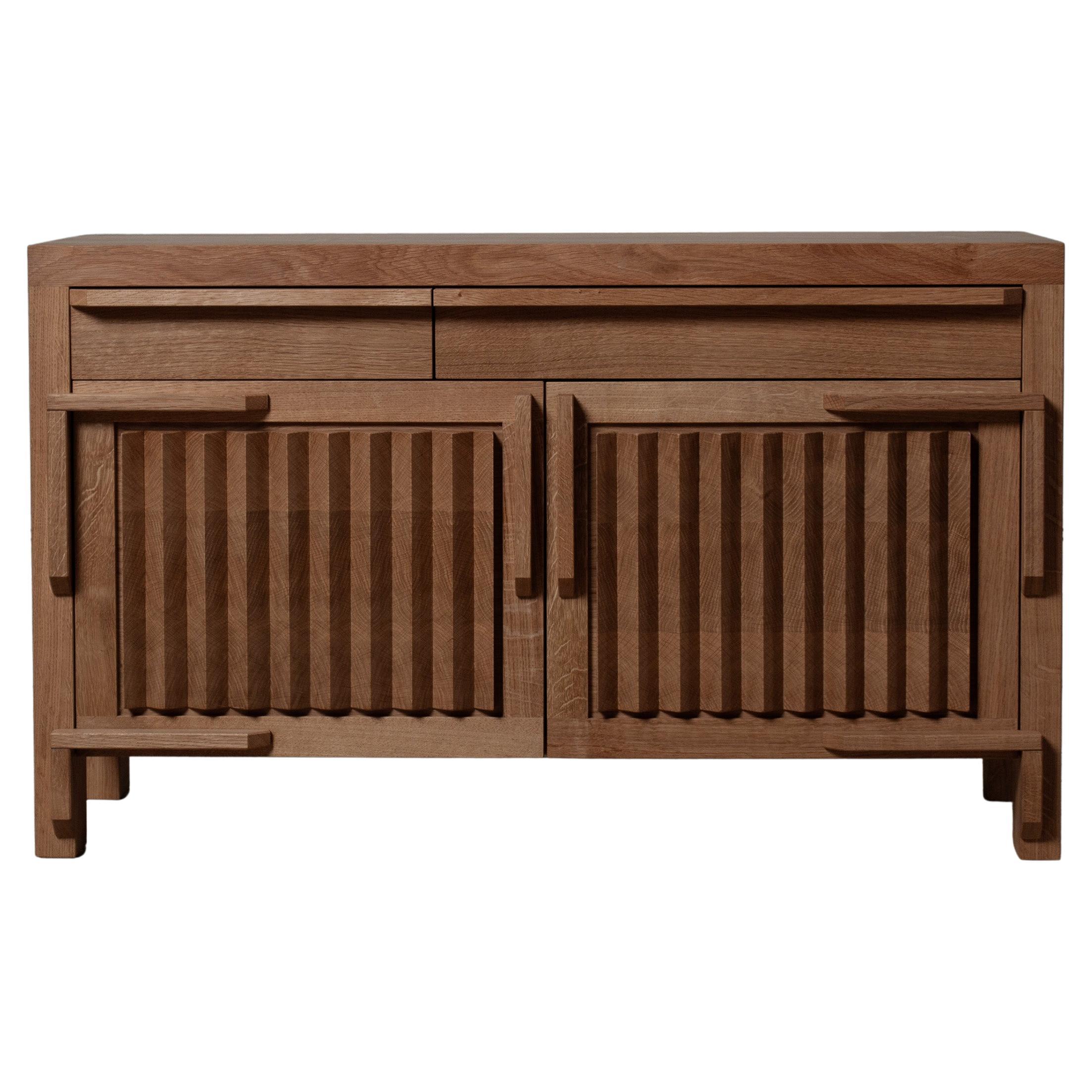 Oak Sawtooth Cabinet - Sideboard
