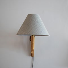 Oak 'Sax' Wall Lamp Erik Hansen for Le Klint, 1952