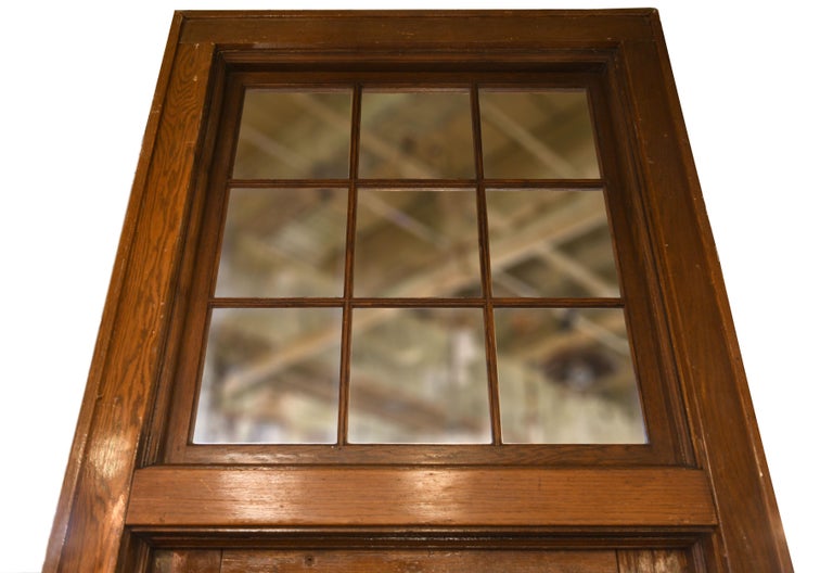 Oak Schoolhouse Door With Transom For Sale At 1stdibs