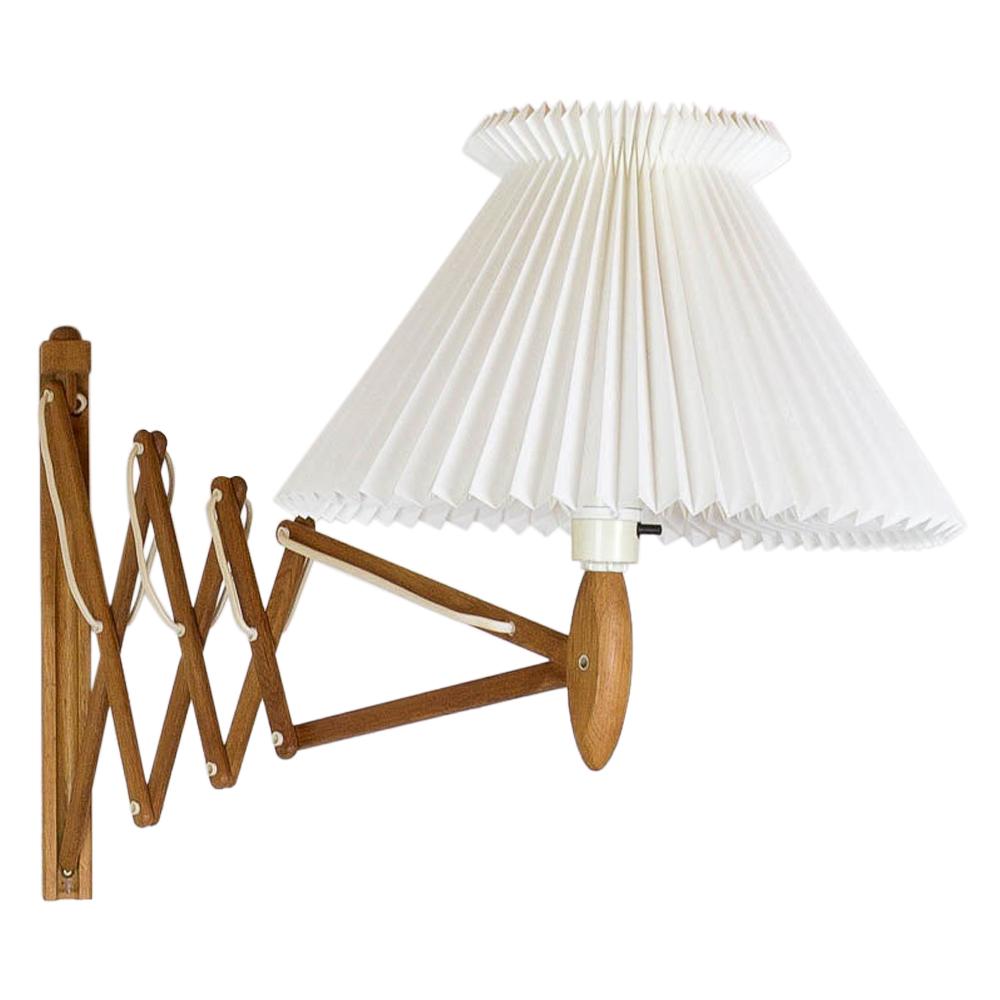 Oak Scissor Light by Erik Hansen for Le Klint