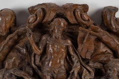 Oak Sculpture of Christ Emerging from the Tomb, Surrounded by Roman Soldiers.