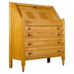 Secretaire in Oak di Guillerme & Chambron Francia, anni '60