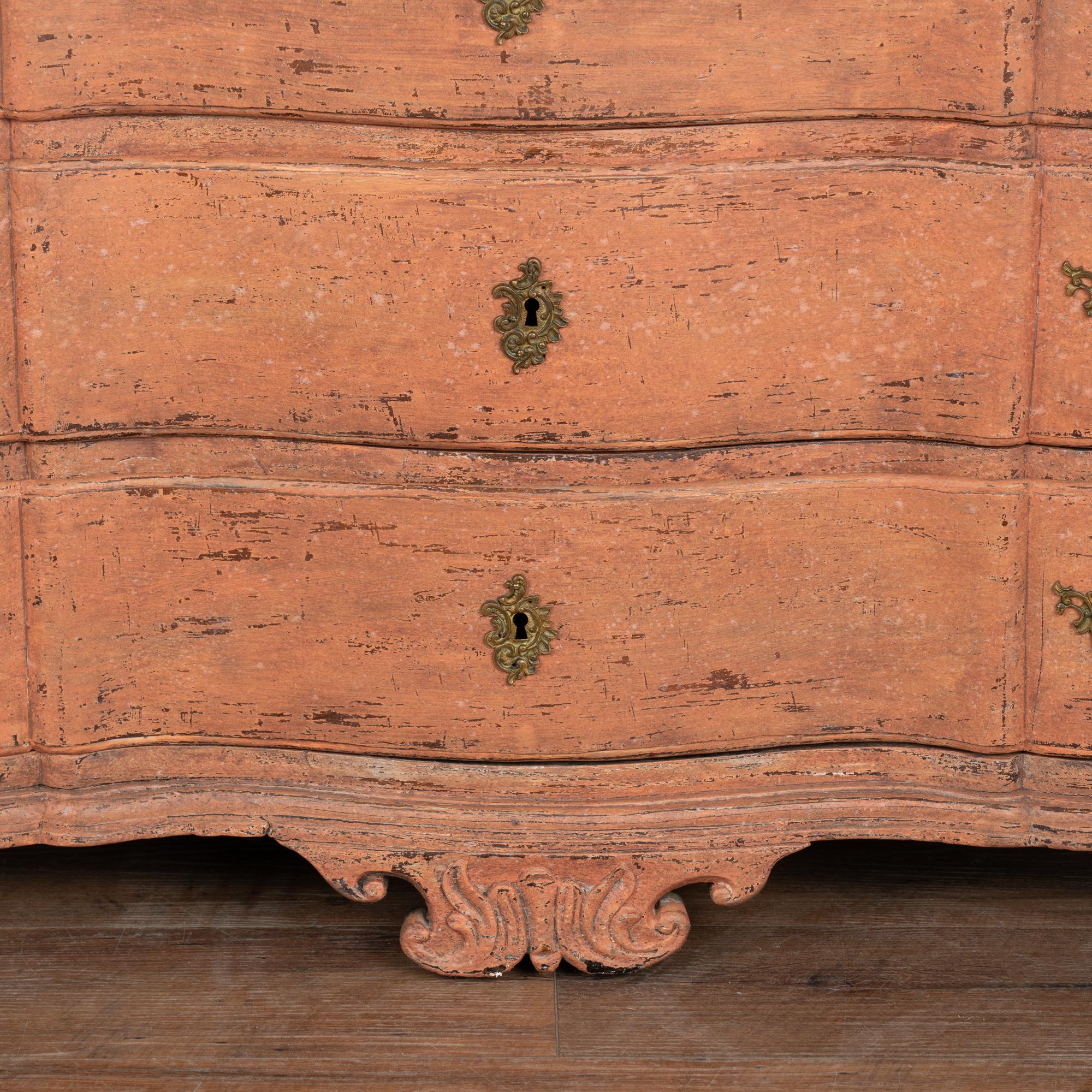 Oak Secretary Bureau With Painted Finish from Sweden circa 1760-1800 For Sale 6