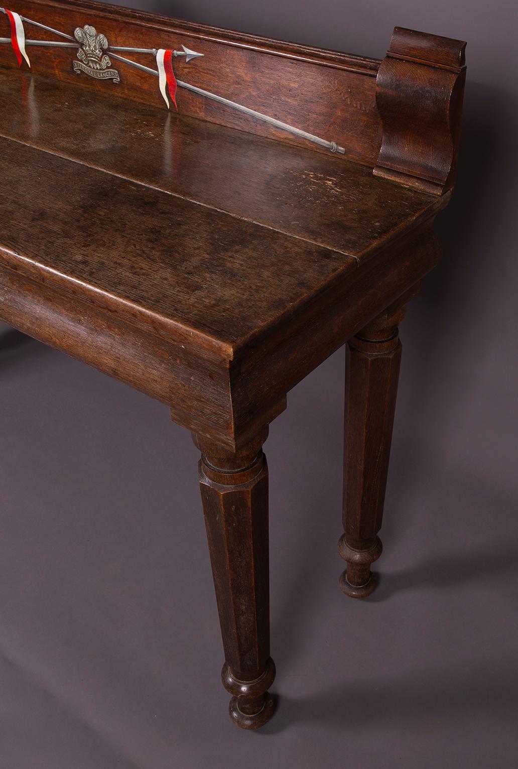 Woodwork Serving Table Oak with 3 Drawers, circa 1850