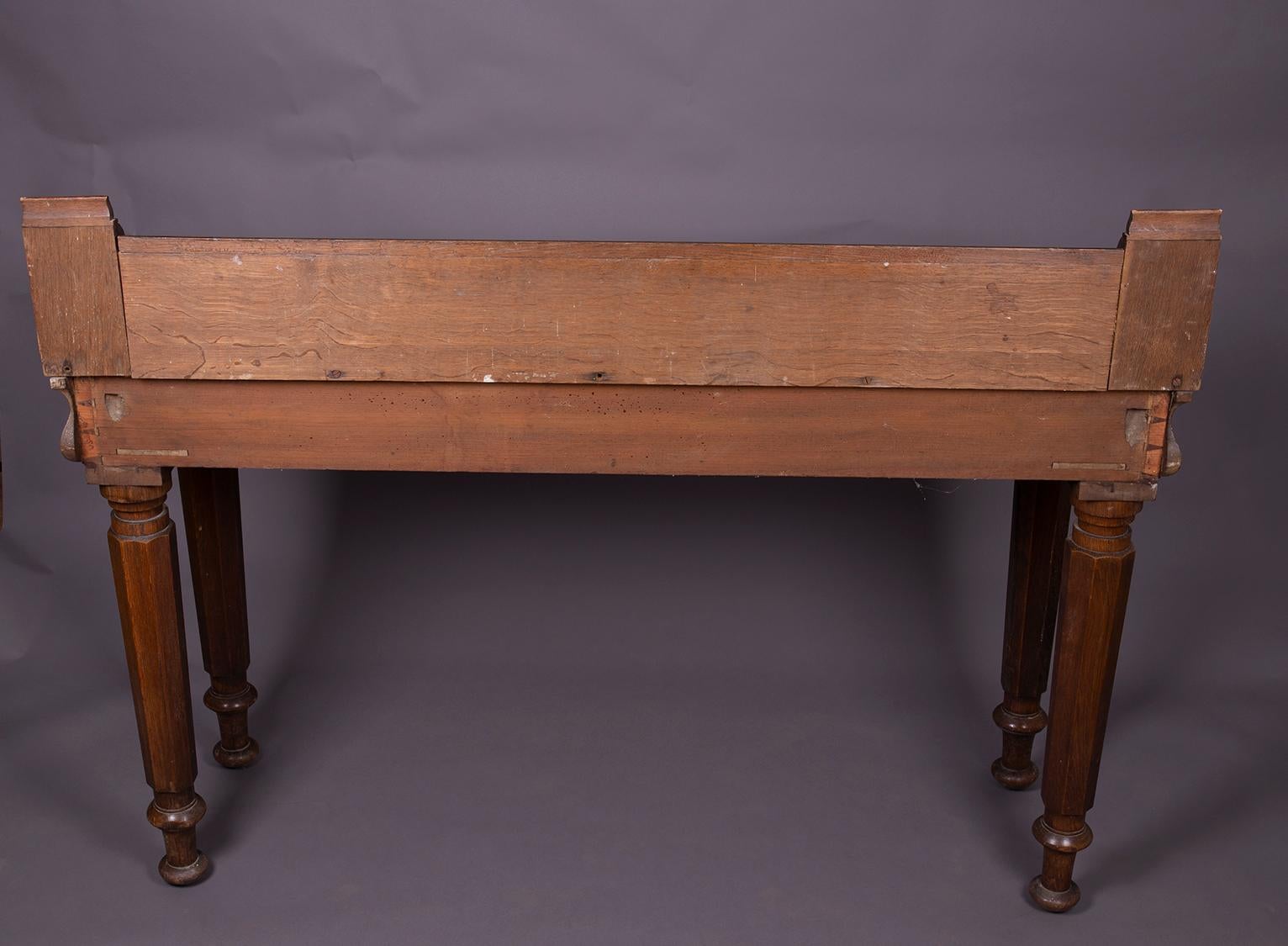 19th Century Serving Table Oak with 3 Drawers, circa 1850