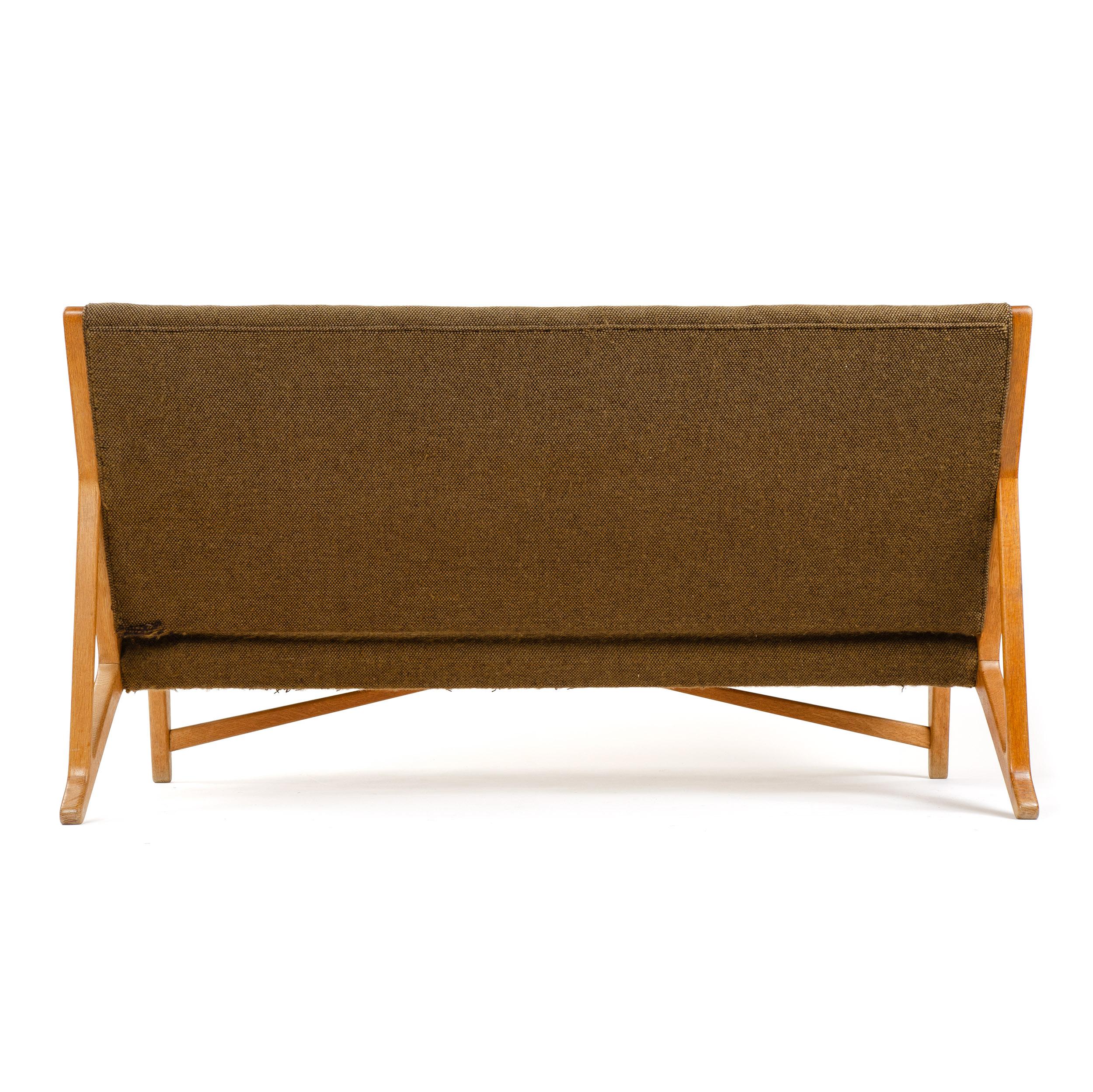 Mid-20th Century 1950s Danish Oak Settee by Hans J. Wegner for Johannes Hansen