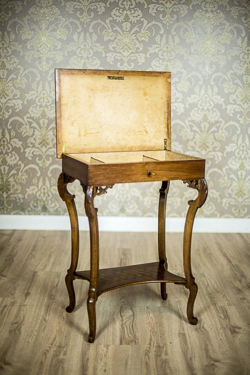 Veneer Oak Sewing Table, circa 1900