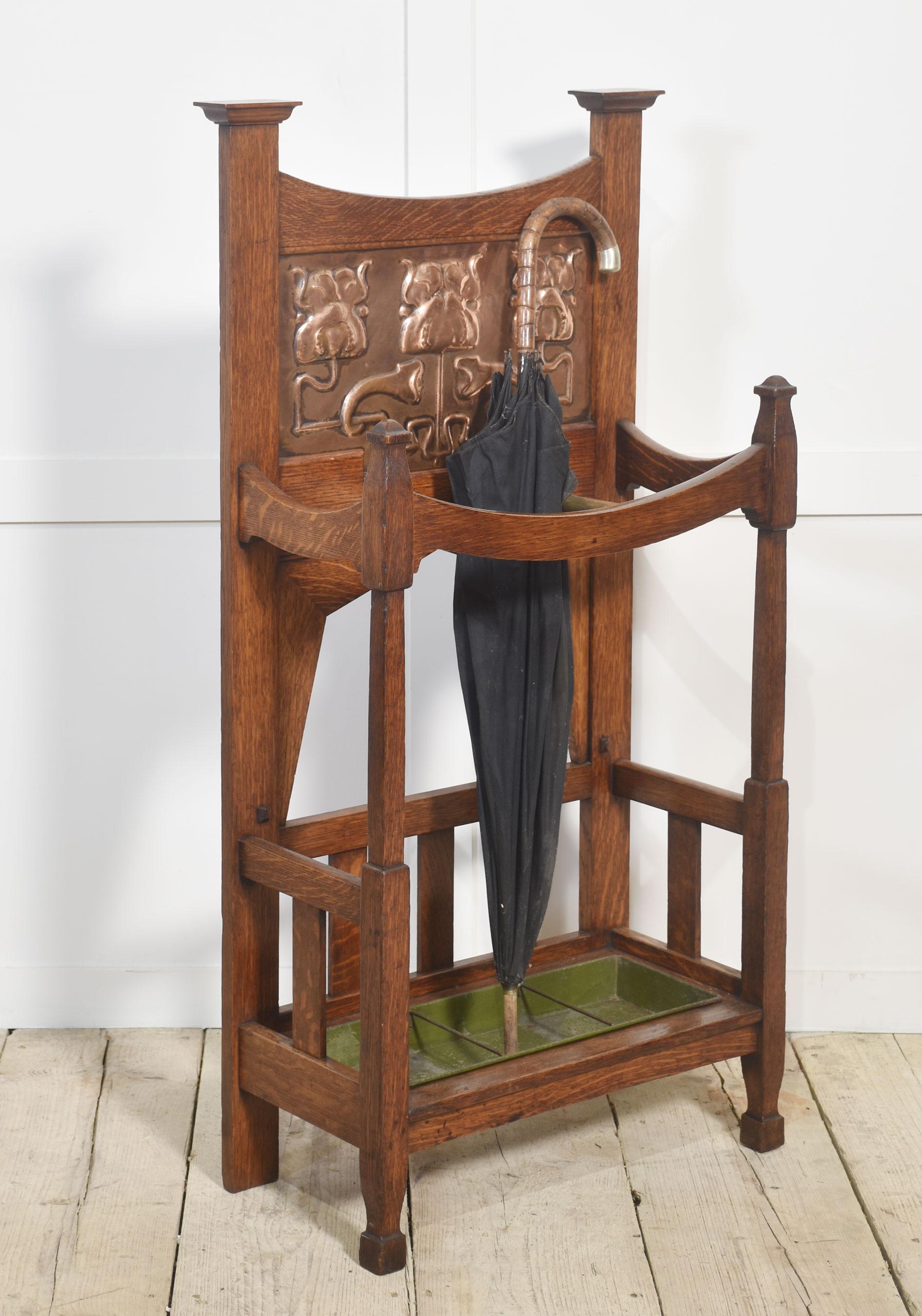 Porte-parapluies en Oak Shapland & Petter en vente 4