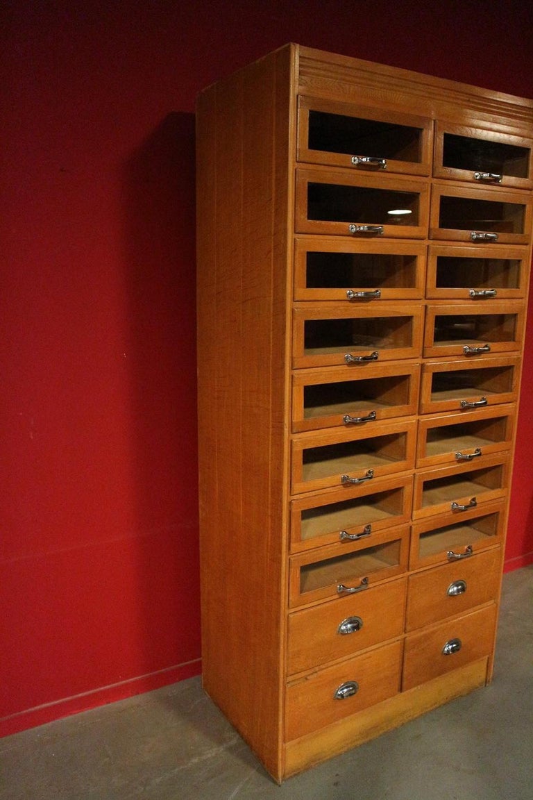 Oak Shop Display with 20 Drawers at 1stDibs drawer display