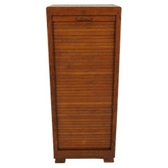 Oak Shutter Front Tambour File Cabinet, Music Cabinet, Scotland 1930, B2950