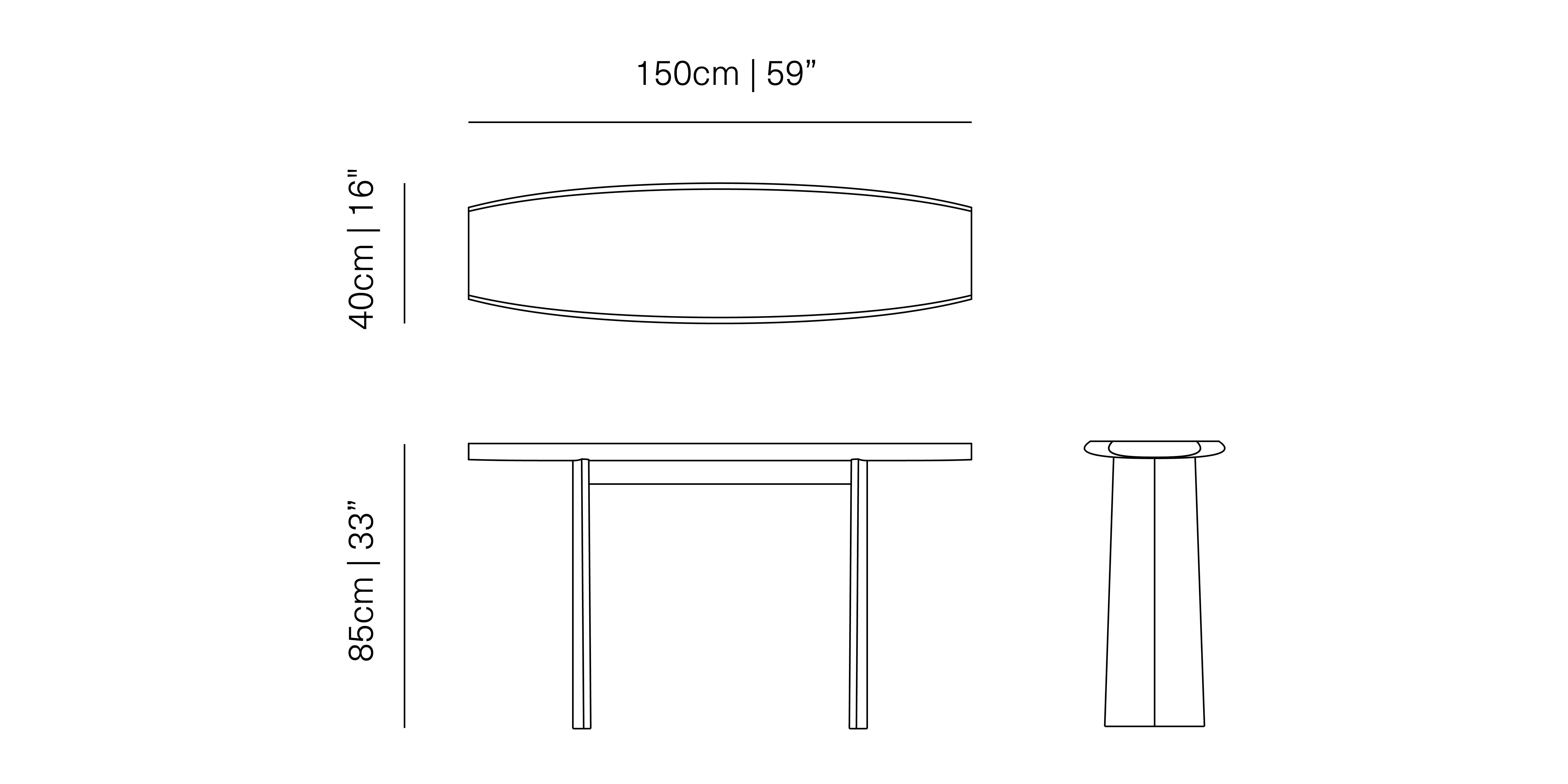 Peana Sideboard in Natural Oak Wood Finish, Console Table by Joel Escalona For Sale 2