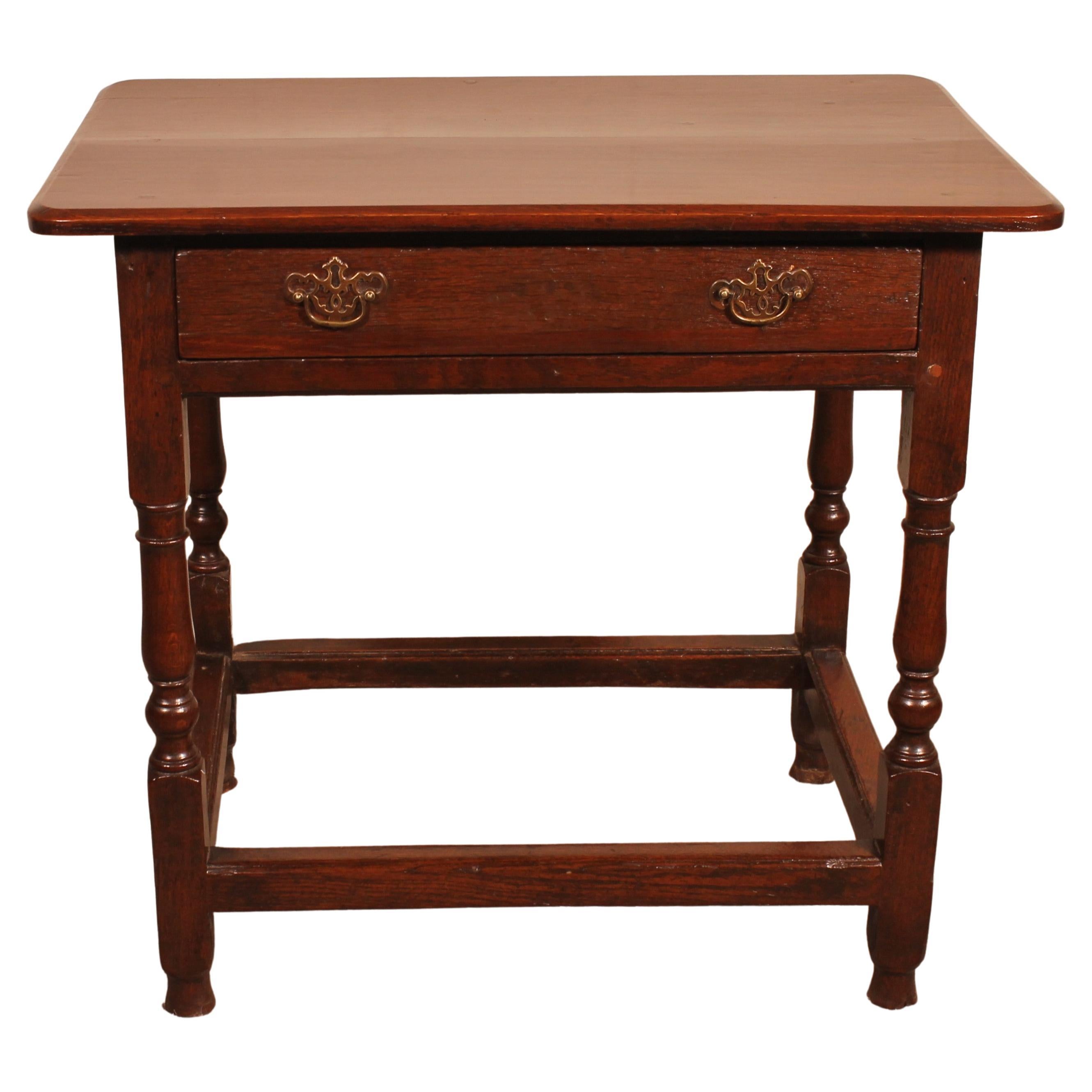 Oak Side Table -18 ° Century For Sale
