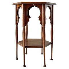 Antique Oak Side Table By Liberty & Co
