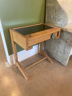 Beistelltisch aus Eichenholz, Guillerme et Chambron, Frankreich, 1960er Jahre