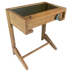 Oak Side Table, Guillerme et Chambron, France, 1960's