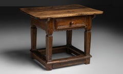 Oak Side Table, Netherlands 1690