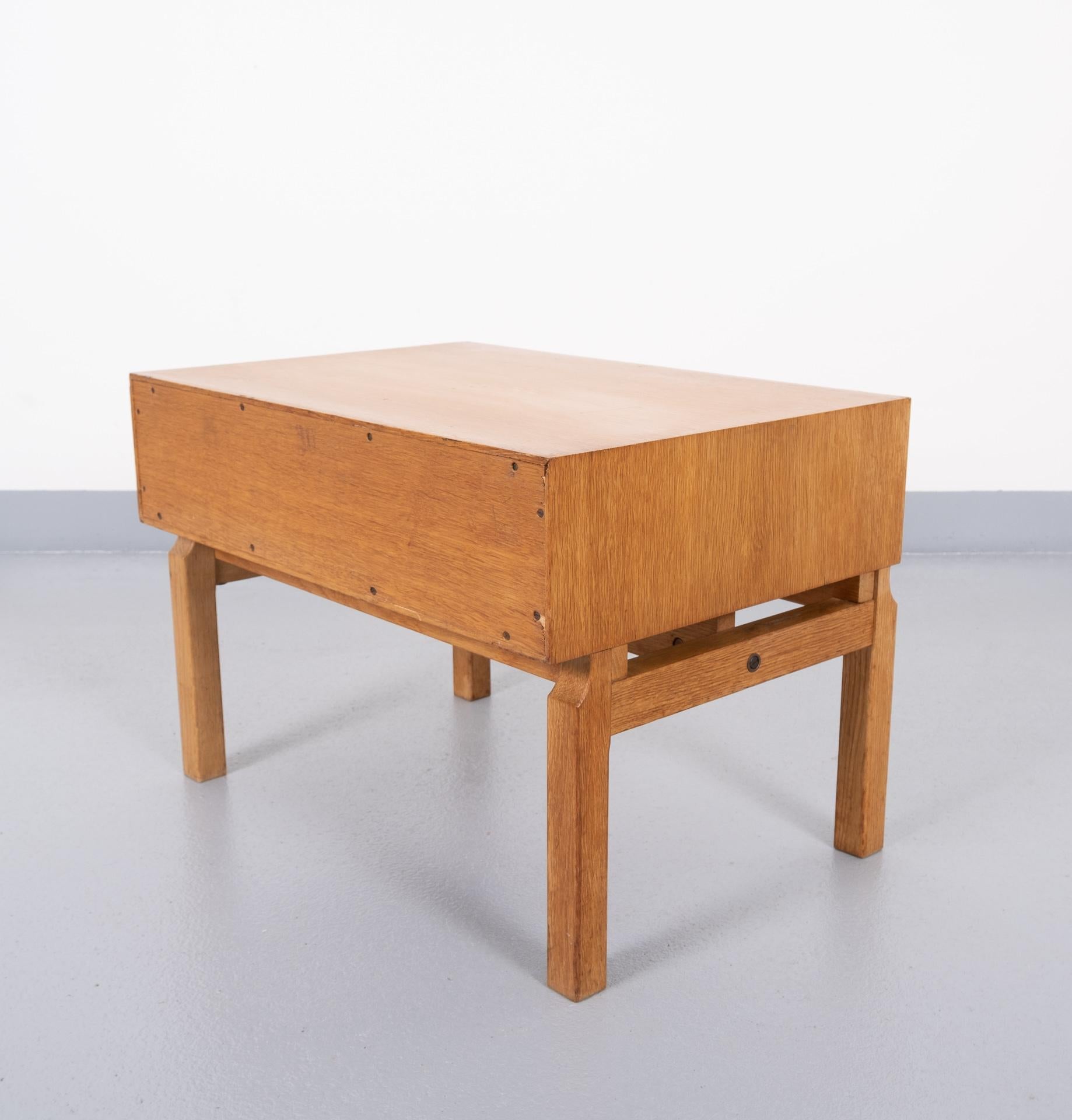 Oak Side Table Scandinavian, 1960s 4