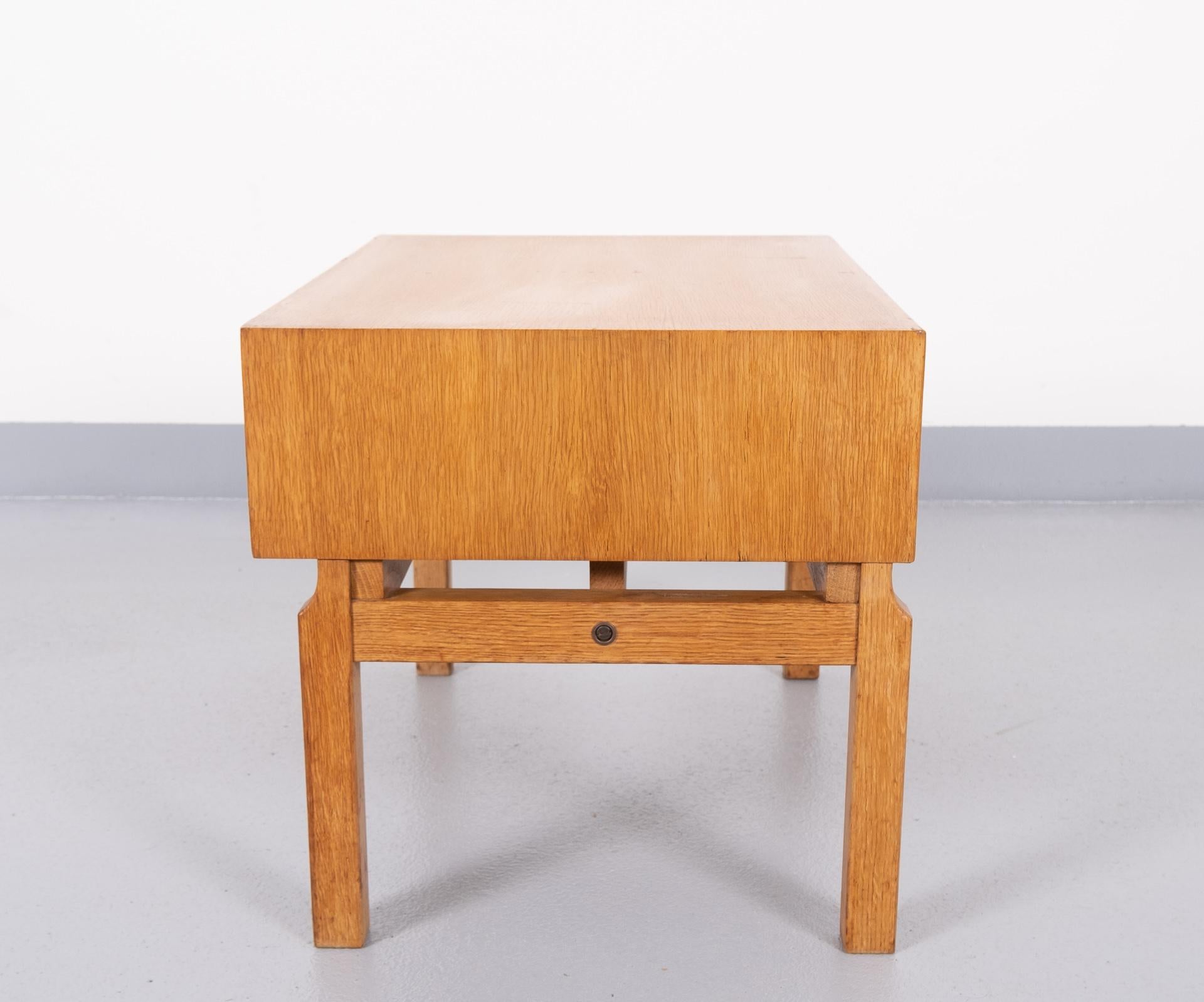 Danish Oak Side Table Scandinavian, 1960s