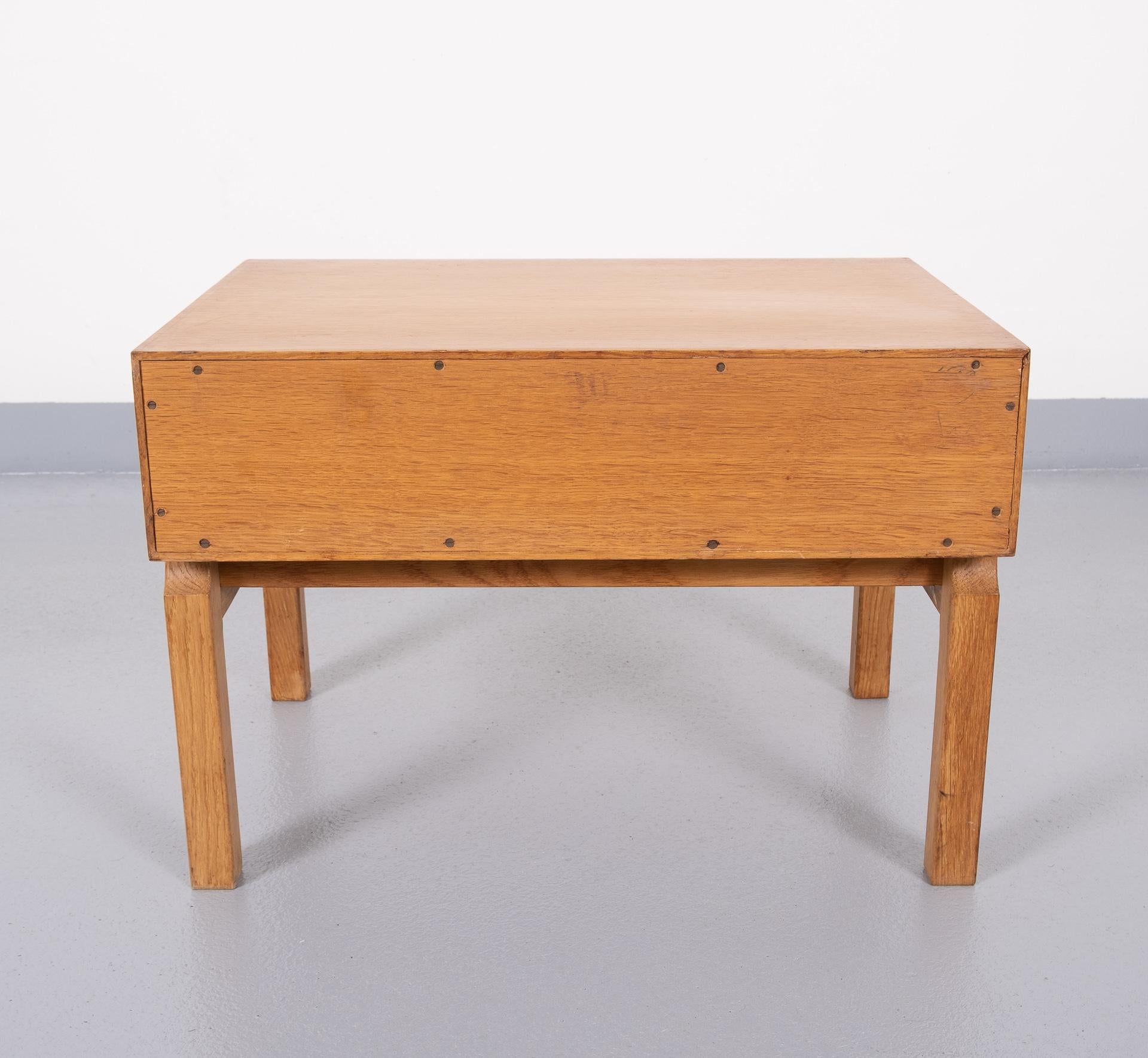 Oak Side Table Scandinavian, 1960s 3