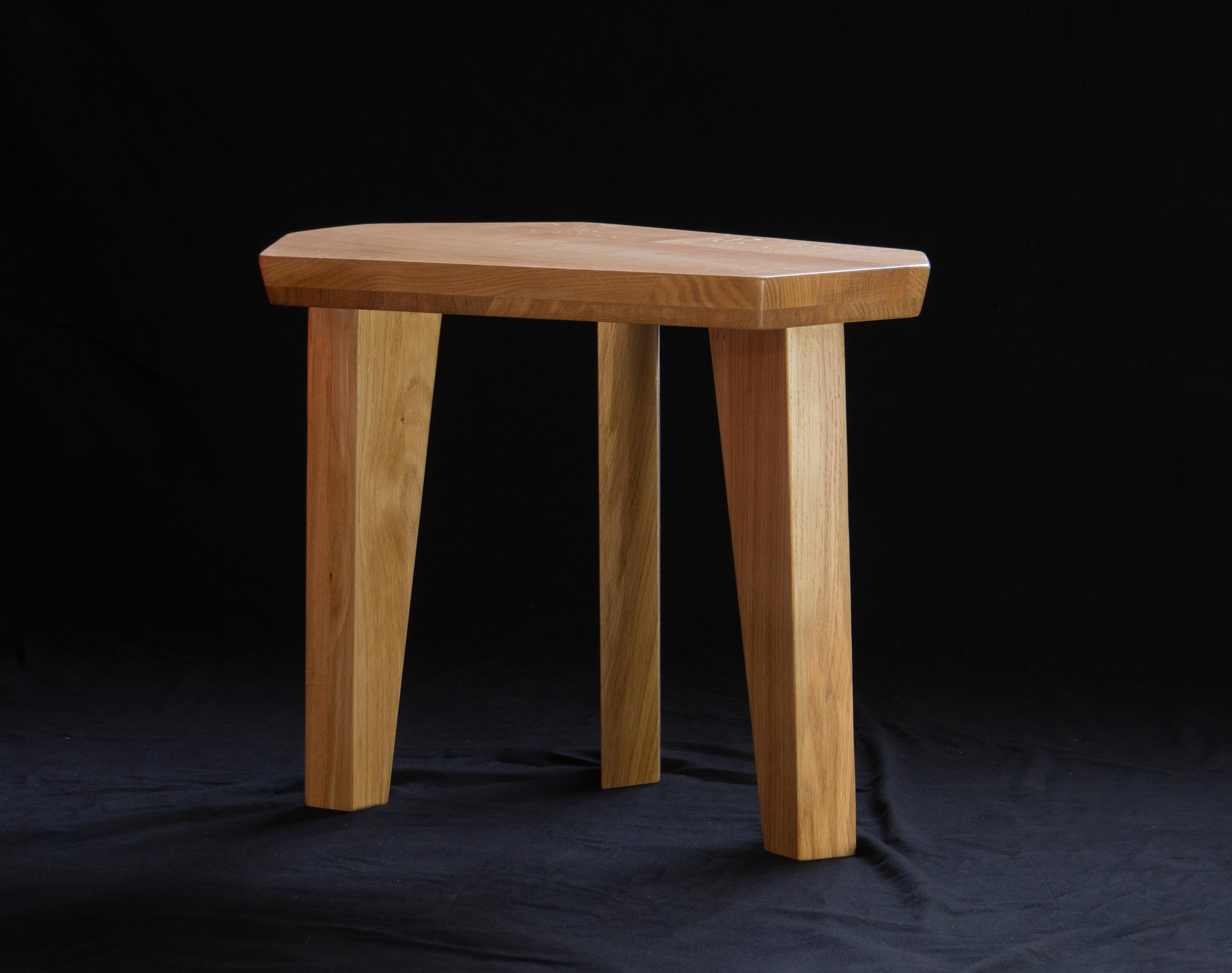 French Oak Side Tables by Jacques Jarrige 