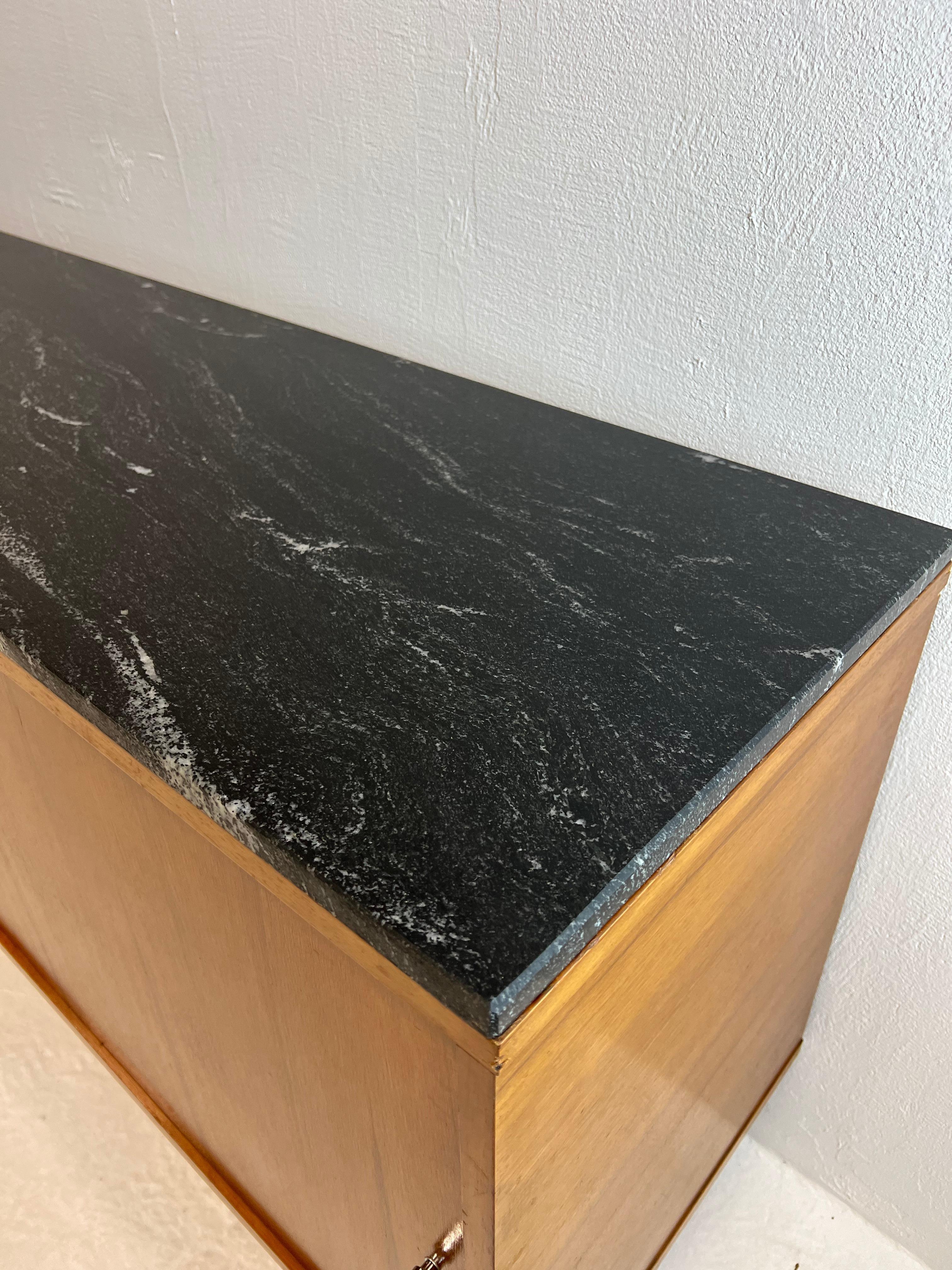 Oak Sideboard and Granite Top, 70s 4