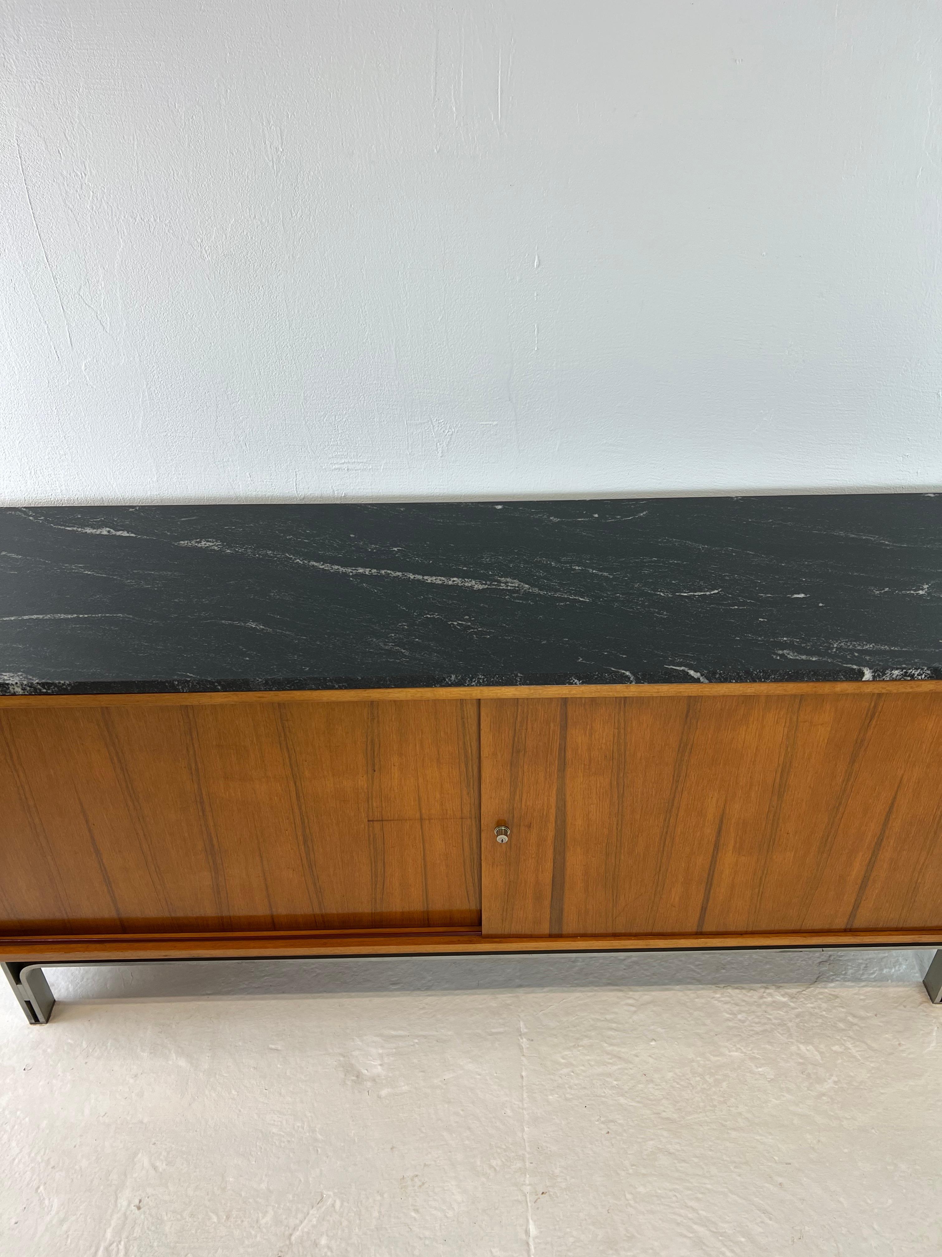 Oak Sideboard and Granite Top, 70s 7