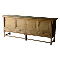 Oak Sideboard Attributed to Henning Kjaernulf, Denmark, 1960s