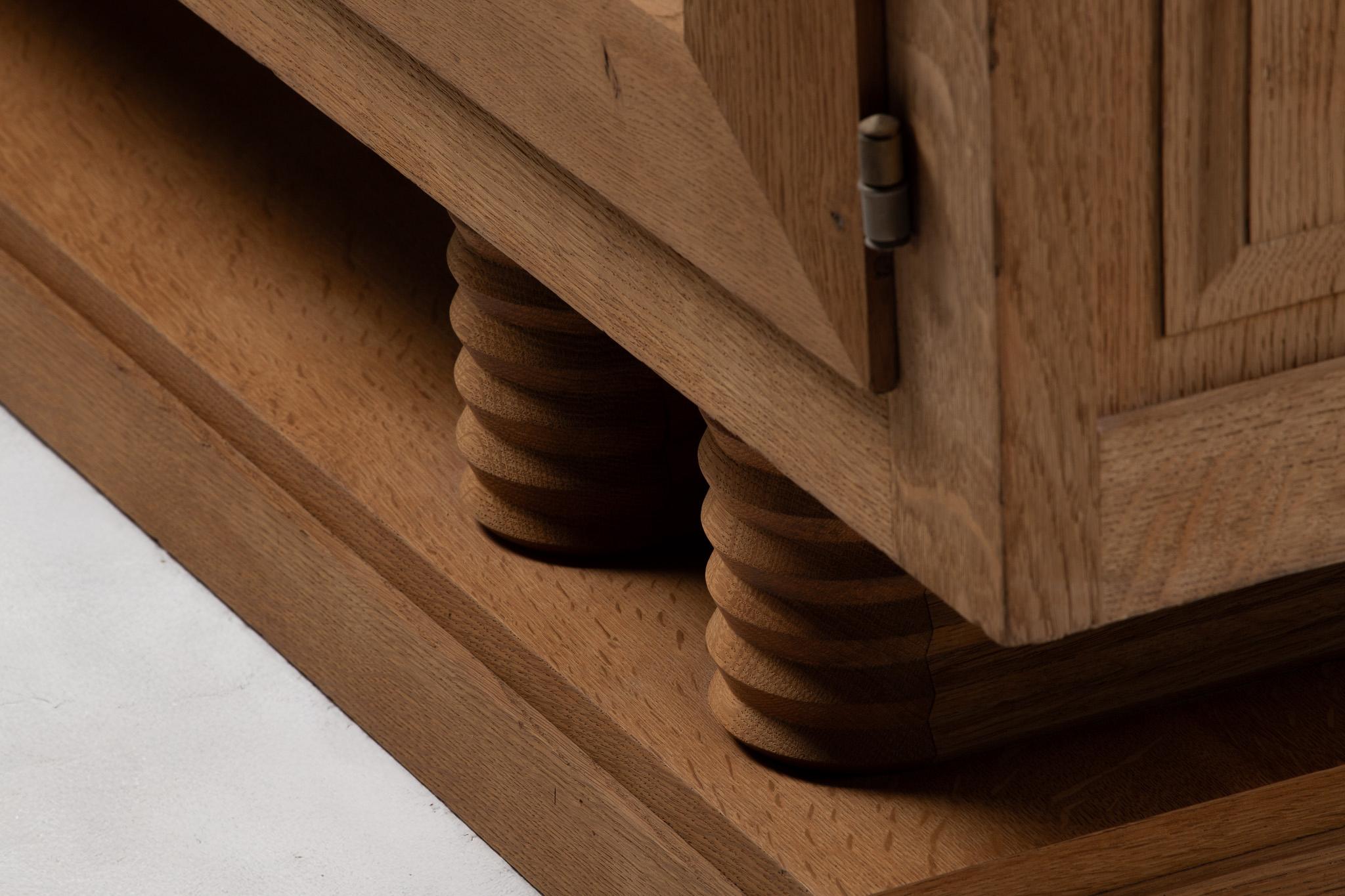 Oak Sideboard by Gaston Poisson, France, 1940s For Sale 8