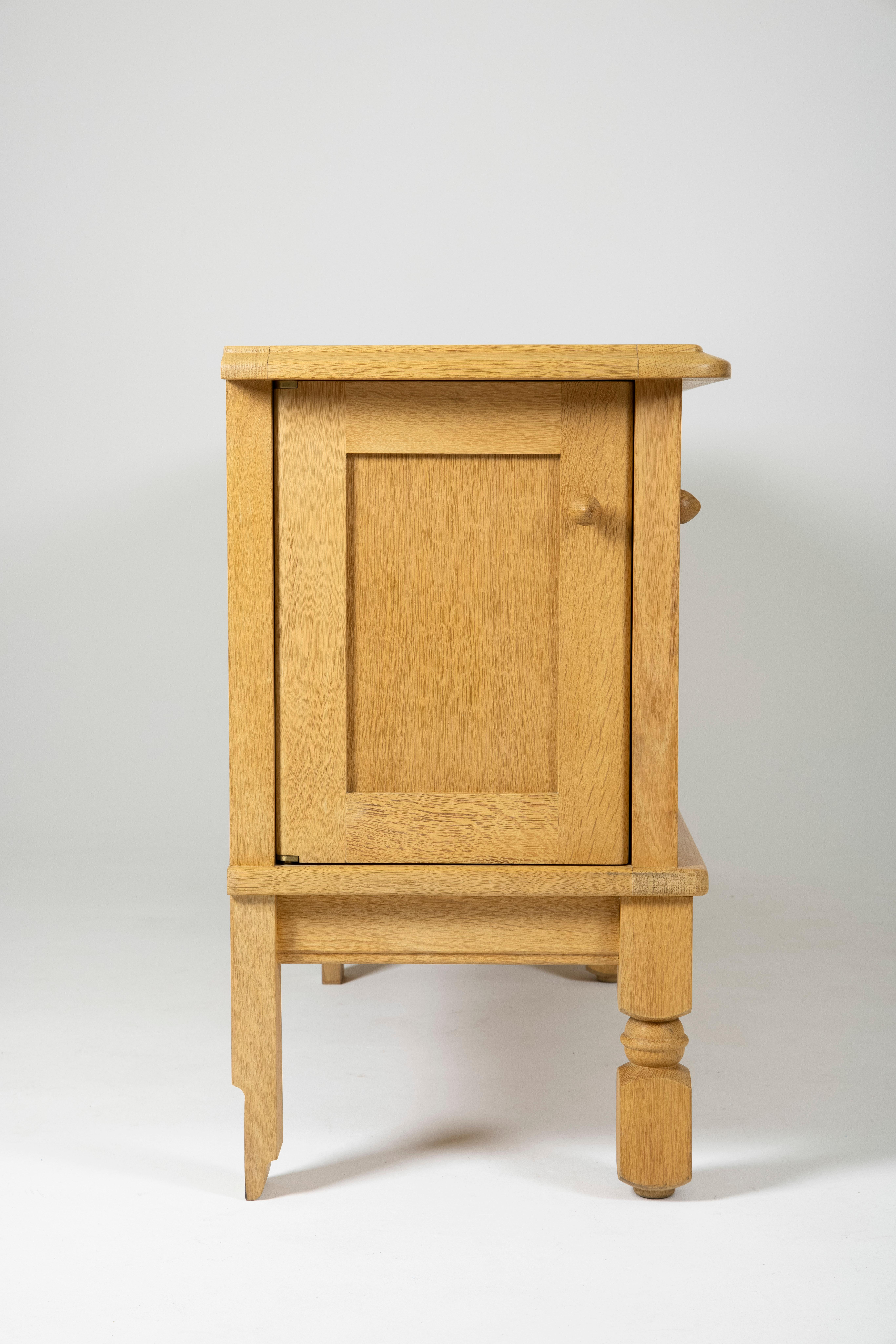 Oak Sideboard by Guillerme & Chambron For Sale 9