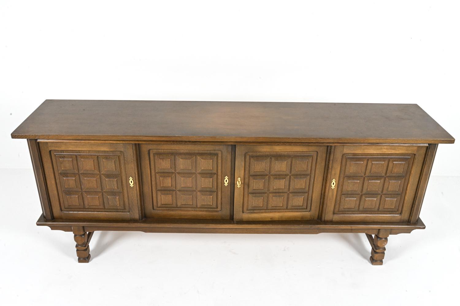 Scandinavian Modern Oak Sideboard By Henry Kjærnulf, Denmark 1970s