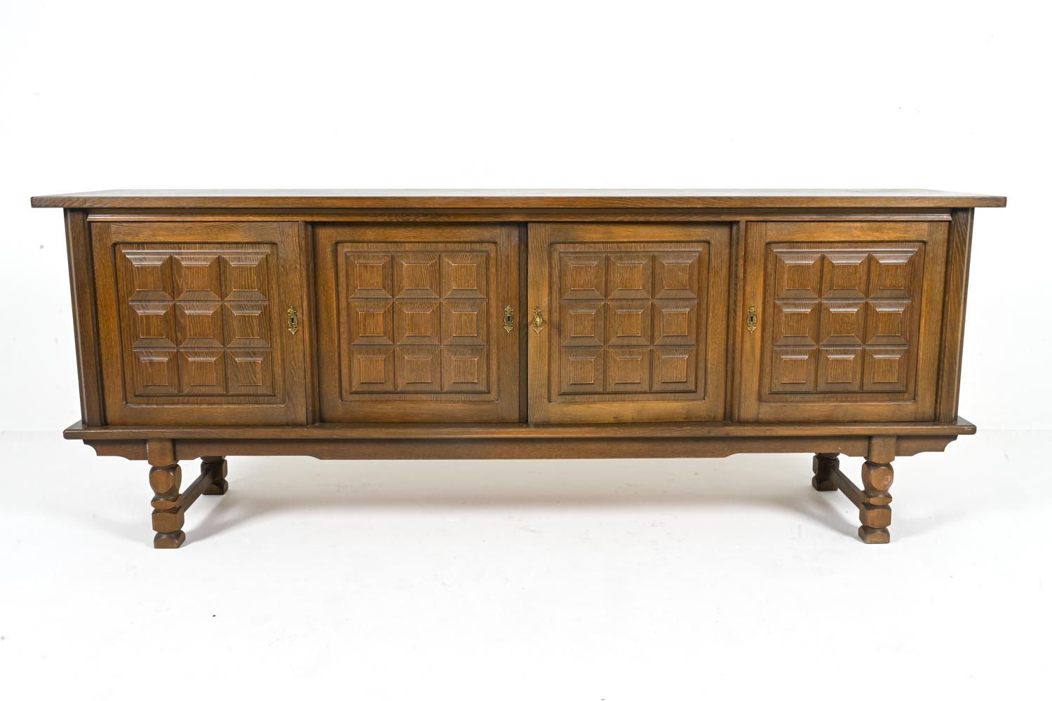 Danish Oak Sideboard By Henry Kjærnulf, Denmark 1970s For Sale