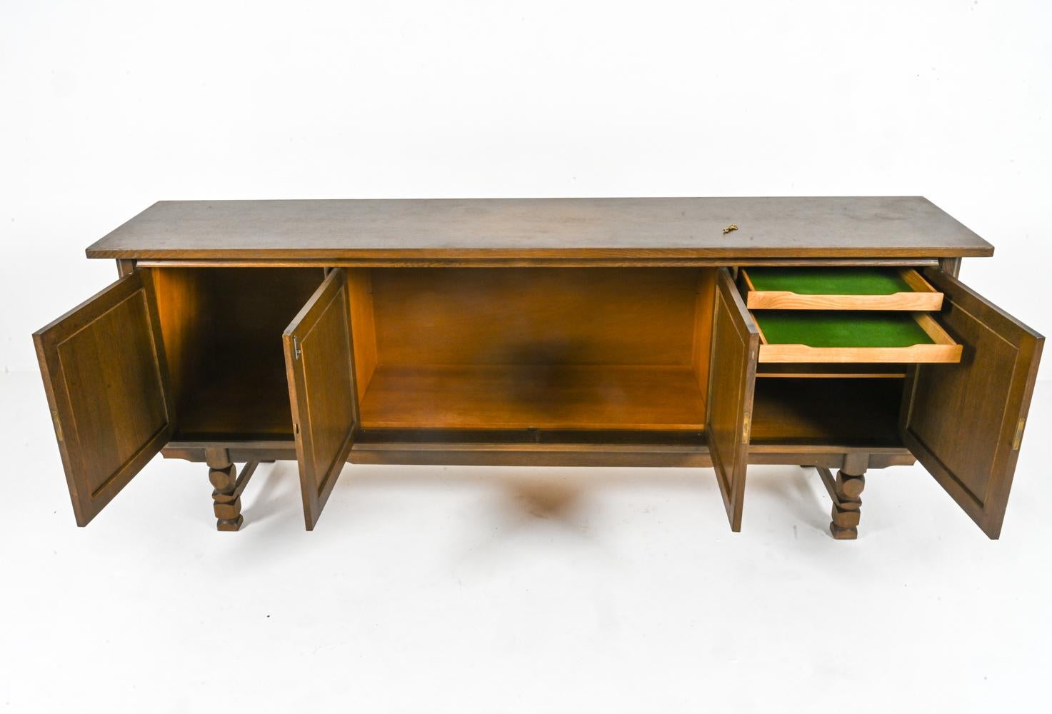 20th Century Oak Sideboard By Henry Kjærnulf, Denmark 1970s