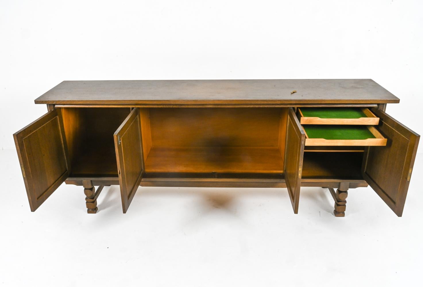 20th Century Oak Sideboard By Henry Kjærnulf, Denmark 1970s For Sale