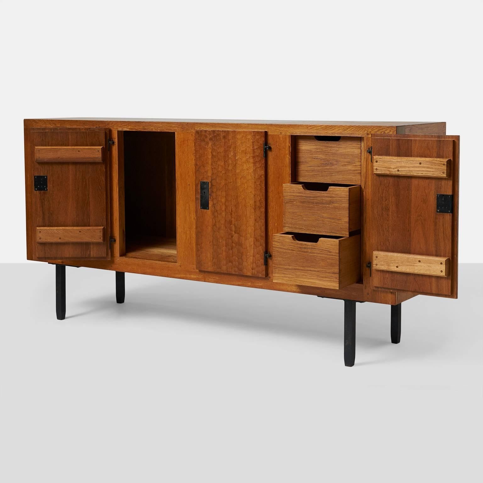 Iron Oak Sideboard by Jean Touret