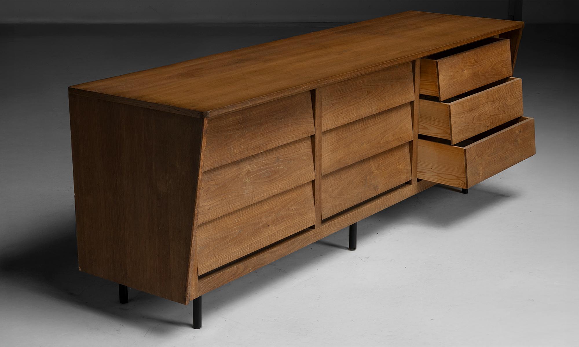 English Oak Sideboard, England circa 1950 For Sale