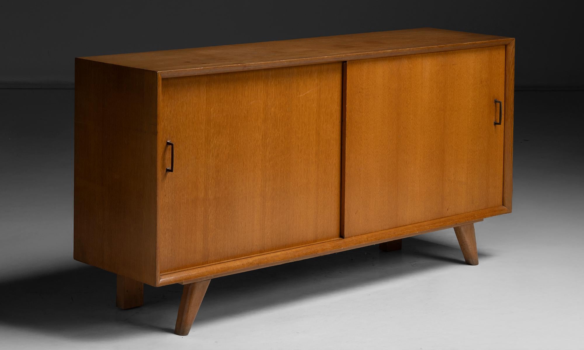 Elm Oak Sideboard, France circa 1950 For Sale