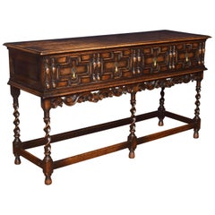 Antique Oak Sideboard of Jacobean Design