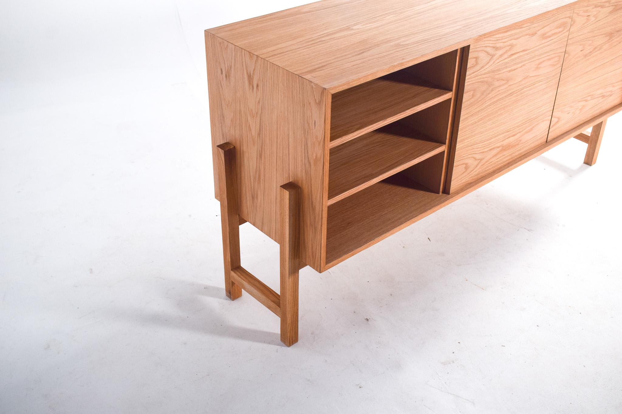 Contemporary Oak Sideboard, Portugal For Sale