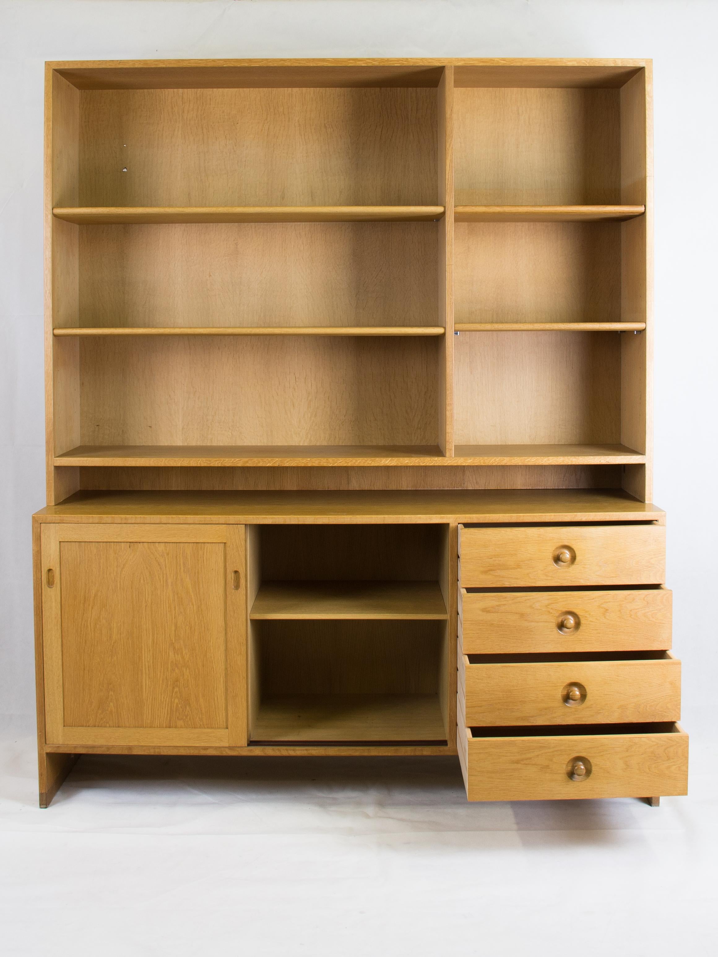 Oak Sideboard with bookcase top designed by Hans J. Wegner
for Ry Mobler.