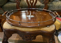 Oak & Silver Plate Tea Tray