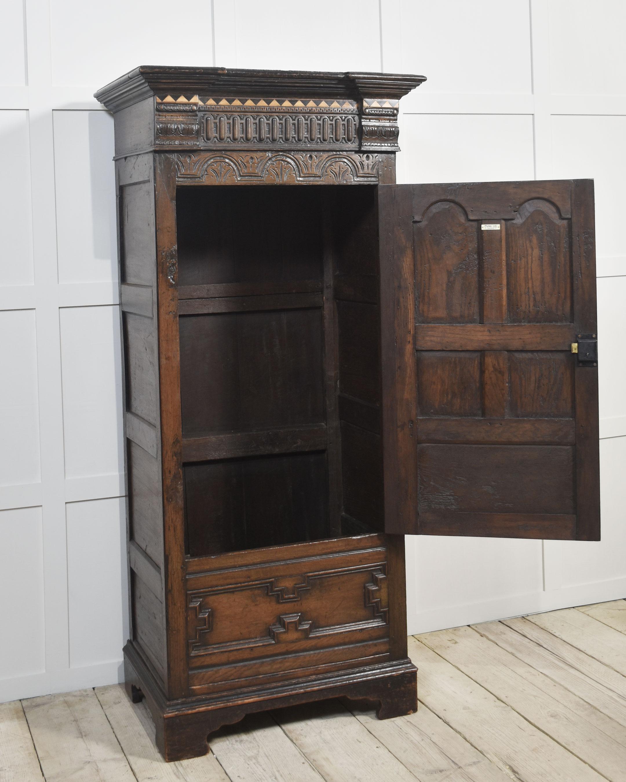 Oak single door wardrobe For Sale 1