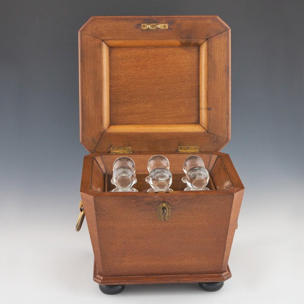 William IV Oak Six Bottle Grog Box Early to Mid 20th Century For Sale