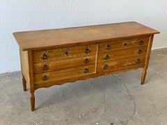 Oak Six-Drawer Chest in the Manner of Henning Kjærnulf, Denmark, 1960s