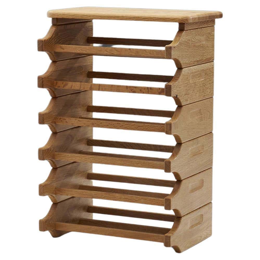 Oak Six-Tiered Stackable Wine Rack, Europe, 1970s For Sale at 1stDibs